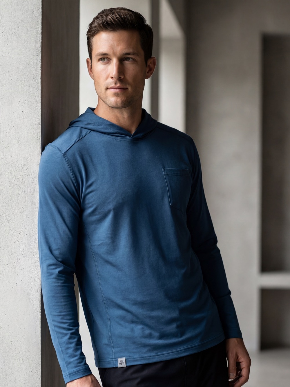 M4 sports Men's Hybrid Hoodie size medium navy